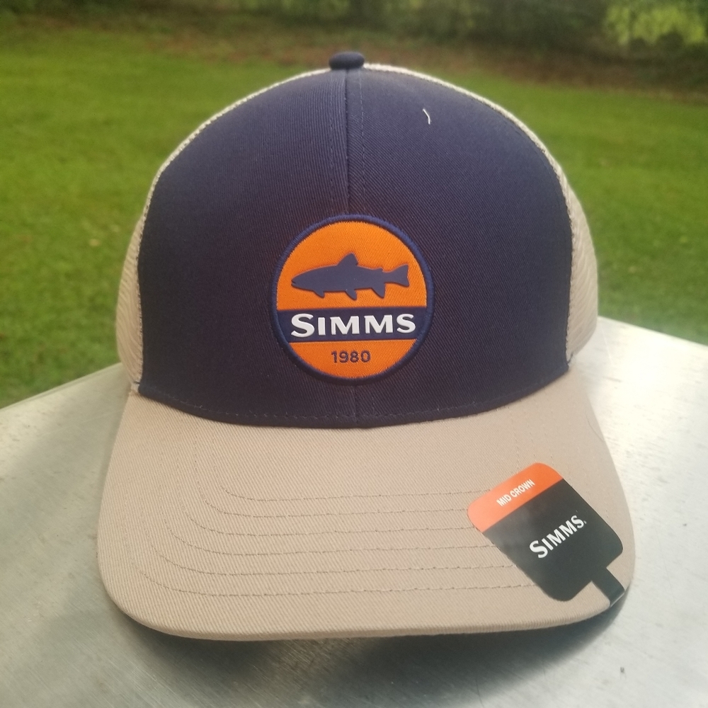 Simms  Fishing Trout Patch Trucker Hat NEW